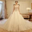 Luxury / Gorgeous Ivory See-through Wedding Dresses 2018 A-Line / Princess Scoop Neck Sleeveless Appliques Lace Beading Crystal Rhinestone Ruffle Royal Train