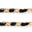 Moderne / Mode Noire de retour Ceinture 2020 Métal Rayé Boucle Cocktail Soirée Accessorize