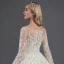 Luxe Ivoire Robe De Mariée 2020 Princesse U-Cou Manches Longues Brodé Fleur Appliques Dos Nu Perlage Chapel Train Mariage