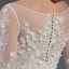 Luxe Ivoire Robe De Mariée 2020 Princesse U-Cou Manches Longues Brodé Fleur Appliques Dos Nu Perlage Chapel Train Mariage