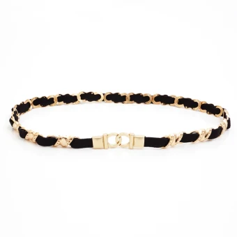 Modern Fashion Black Homecoming Belt 2020 Metal Striped Buckle Cocktail Party Evening Party Accessories