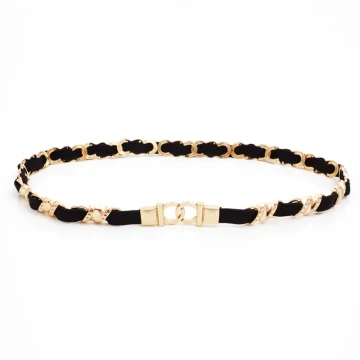 Modern Fashion Black Homecoming Belt 2020 Metal Striped Buckle Cocktail Party Evening Party Accessories