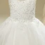 Chic / Beautiful Church Wedding Party Dresses 2017 Flower Girl Dresses White Short A-Line / Princess Cascading Ruffles Scoop Neck Sleeveless Flower Appliques Glitter Sequins