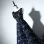 Sparkly Evening Party Formal Dresses 2017 Evening Dresses  Navy Blue A-Line / Princess Chapel Train Sleeveless Scoop Neck Backless Beading Rhinestone