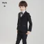 Modest / Simple Black Long Sleeve Boys Wedding Suits 2017