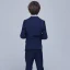 Modest / Simple Navy Blue Long Sleeve Boys Wedding Suits 2017