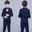 Modest / Simple Navy Blue Long Sleeve Boys Wedding Suits 2017
