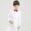 Simple Blanche Manches Longues Boys Wedding Suits 2017