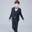 Modest / Simple Black Checked Long Sleeve Boys Wedding Suits 2017