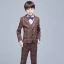 Proste / Simple Pomarańczowy W paski Długie Rękawy Boys Wedding Suits 2017