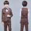 Proste / Simple Pomarańczowy W paski Długie Rękawy Boys Wedding Suits 2017