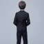 Modern / Fashion Black Long Sleeve Boys Wedding Suits 2017