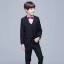 Modern / Fashion Black Long Sleeve Boys Wedding Suits 2017