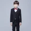 Modern / Fashion Black Long Sleeve Boys Wedding Suits 2017