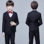 Modern / Fashion Black Long Sleeve Boys Wedding Suits 2017