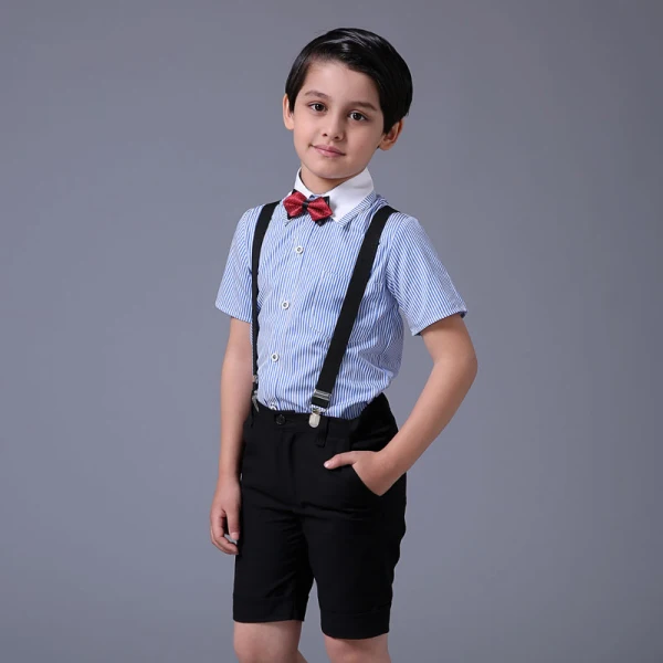 Modern / Fashion Candy Pink Short Sleeve Boys Wedding Suits 2017
