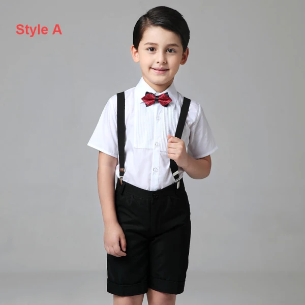 Modern / Fashion Candy Pink Short Sleeve Boys Wedding Suits 2017
