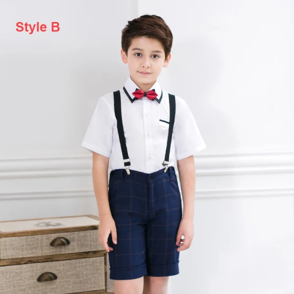 Modern / Fashion Candy Pink Short Sleeve Boys Wedding Suits 2017