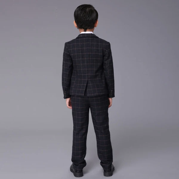 Proste / Simple Czerwone w kratę Długie Rękawy Boys Wedding Suits 2017