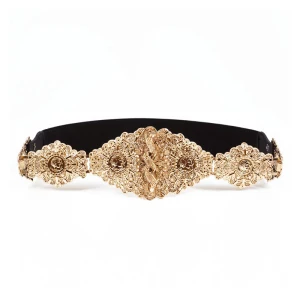Luxe Doré Promo Ceinture 2020 Métal Fait Main Noire Soirée Accessorize