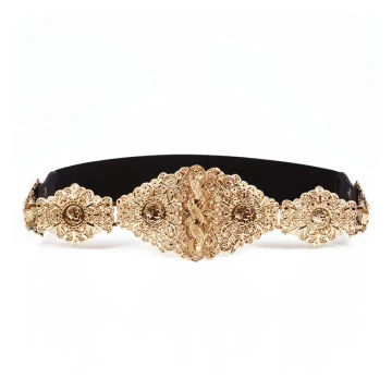 Luxury Gorgeous Gold Prom Belt 2020 Metal Handmade Black Evening Party Accessories