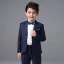 Modern / Fashion Navy Blue Long Sleeve Boys Wedding Suits 2017
