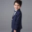 Modern / Fashion Navy Blue Long Sleeve Boys Wedding Suits 2017