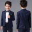 Modern / Fashion Navy Blue Long Sleeve Boys Wedding Suits 2017