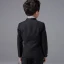 Proste / Simple Ślub Boys Wedding Suits 2017 Czarne Długie Rękawy