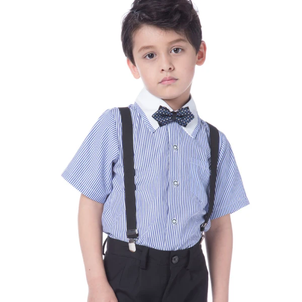 Modest / Simple Boys Wedding Suits 2017 White Short Sleeve