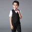Proste / Simple Ślub Boys Wedding Suits 2017 Czarne Kótkie Rękawy