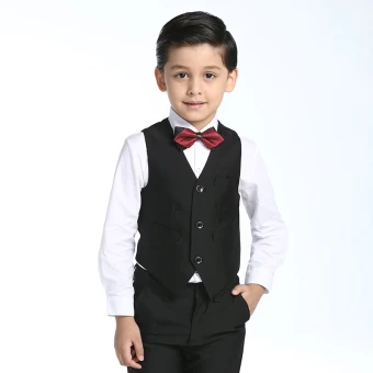 Modern Fashion Wedding Boys Wedding Suits 2017 Black Long Sleeve