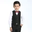 Stylowe / Modne Ślub Boys Wedding Suits 2017 Czarne Długie Rękawy