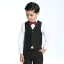 Stylowe / Modne Ślub Boys Wedding Suits 2017 Czarne Długie Rękawy