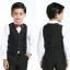 Stylowe / Modne Ślub Boys Wedding Suits 2017 Czarne Długie Rękawy