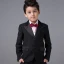 Modest / Simple Boys Wedding Suits Long Sleeve Black 2017