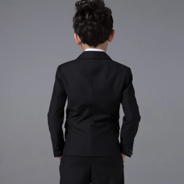 Modest / Simple Boys Wedding Suits Long Sleeve Black 2017
