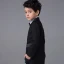 Modest / Simple Boys Wedding Suits Long Sleeve Black 2017