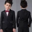 Modest / Simple Boys Wedding Suits Long Sleeve Black 2017