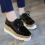 Vintage / Retro Black Street Wear Womens Shoes 2022 7 cm Wedges Square Toe Boots