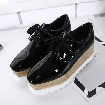 Vintage Retro Black Street Wear Womens Shoes 2022 7 Cm Wedges Square Toe Boots
