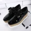 Vintage / Retro Black Street Wear Womens Shoes 2022 7 cm Wedges Square Toe Boots