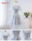 Hög Låg Grå Genomskinliga Sommar Tärnklänningar 2018 Prinsessa Appliqués Spets Asymmetrisk Ruffle Halterneck Klänning Till Bröllop