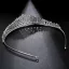 Eleganckie Srebrny Rhinestone Ślub Tiara 2022 Ozdoby Do Włosów Ślubne Cyrkon Stop