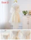 High Low Champagne Summer Bridesmaid Dresses 2018 A-Line / Princess Appliques Lace Asymmetrical Ruffle Backless Wedding Party Dresses
