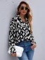Fashion Summer Black Chiffon Casual Blouses 2021 Lapel  Long Sleeve Spotted Loose Women's Tops