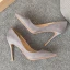 Simple Gris Bureau OL Daim Escarpins 2020 10 cm Talons Aiguilles À Bout Pointu Escarpins