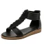 Bohemia Beige Street Wear T-Strap Rhinestone Flat Womens Sandals 2021 Open / Peep Toe Sandals