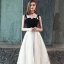 Elegant Black Prom Dresses 2018 A-Line / Princess Rhinestone Star Spaghetti Straps Sleeveless Backless Tea-length Formal Dresses