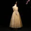 Chic / Beautiful Champagne Flower Girl Dresses 2017 A-Line / Princess Lace Appliques Pearl Sequins Scoop Neck Backless Sleeveless Ankle Length Wedding Party Dresses